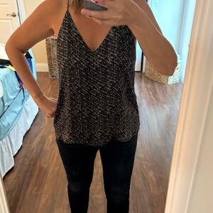 Bleu, grey and White tank Top